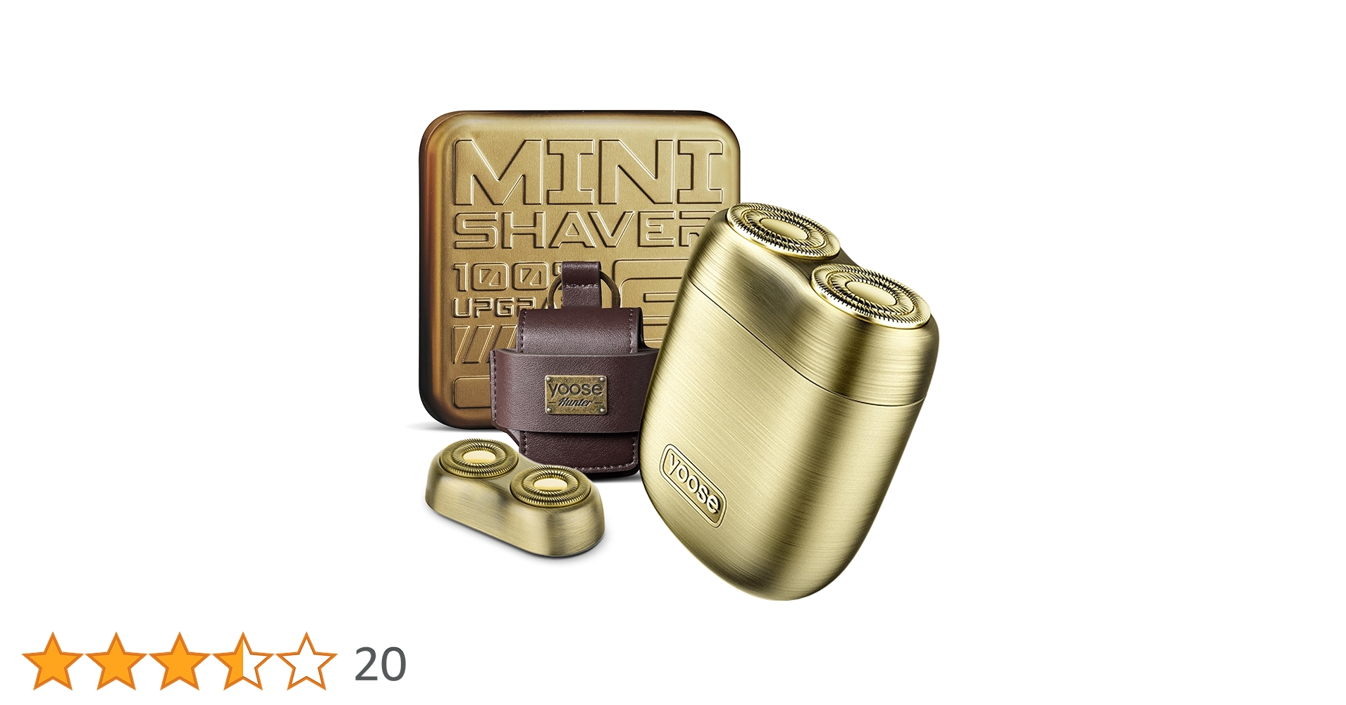 Amazon | yoose メンズ 電動 シェーバー miniシリーズ Gold